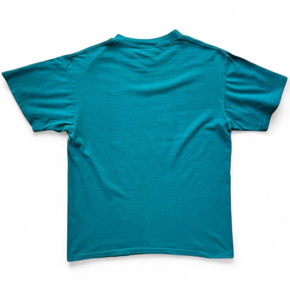 Vintage Wild Stang Ford Mustang Boss Fastback Single Stitch Teal Car USA T Shirt - Picture 8 of 14